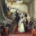 Royal visit to Louis-Philippe: the staircase of the Chteau d'Eu